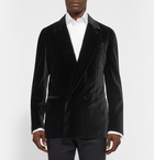 Berluti - Black Unstructured Double-Breasted Velvet Blazer - Men - Black