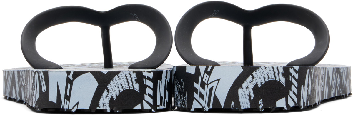 Off-White Black & White Off Stamp Flip-Flops