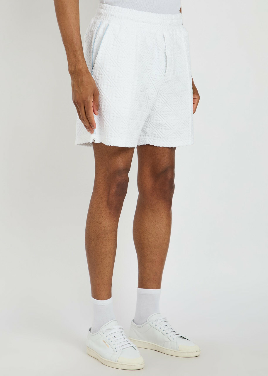Casablanca Logo-monogrammed Terry Shorts White