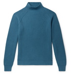 Loro Piana - Ribbed Baby Cashmere Mock-Neck Sweater - Blue