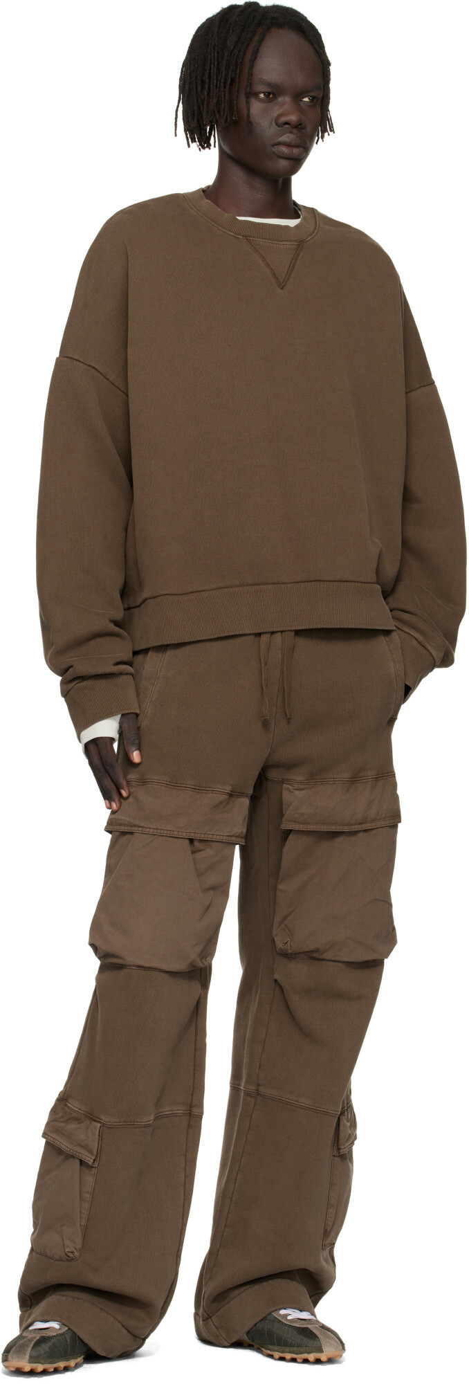 Entire Studios Brown Box Crew Sweatshirt