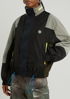 Meryll Rogge Colour-block Nylon Bomber Jacket Black Multi