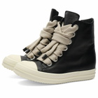 Rick Owens Women's Jumbo Lace High Top Sneakers in Black/Milk/Milk