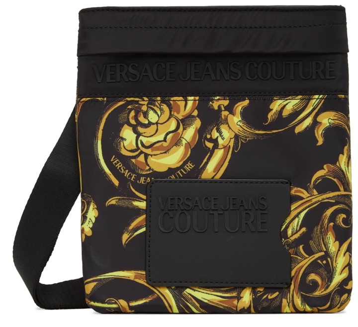 Photo: Versace Jeans Couture Black Regalia Baroque Logo Messenger Bag