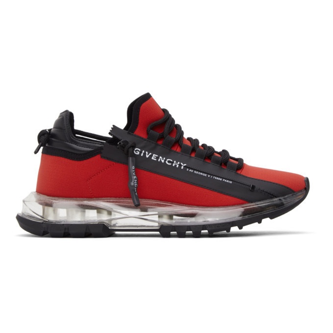Photo: Givenchy Red Spectre Zip Low Sneakers