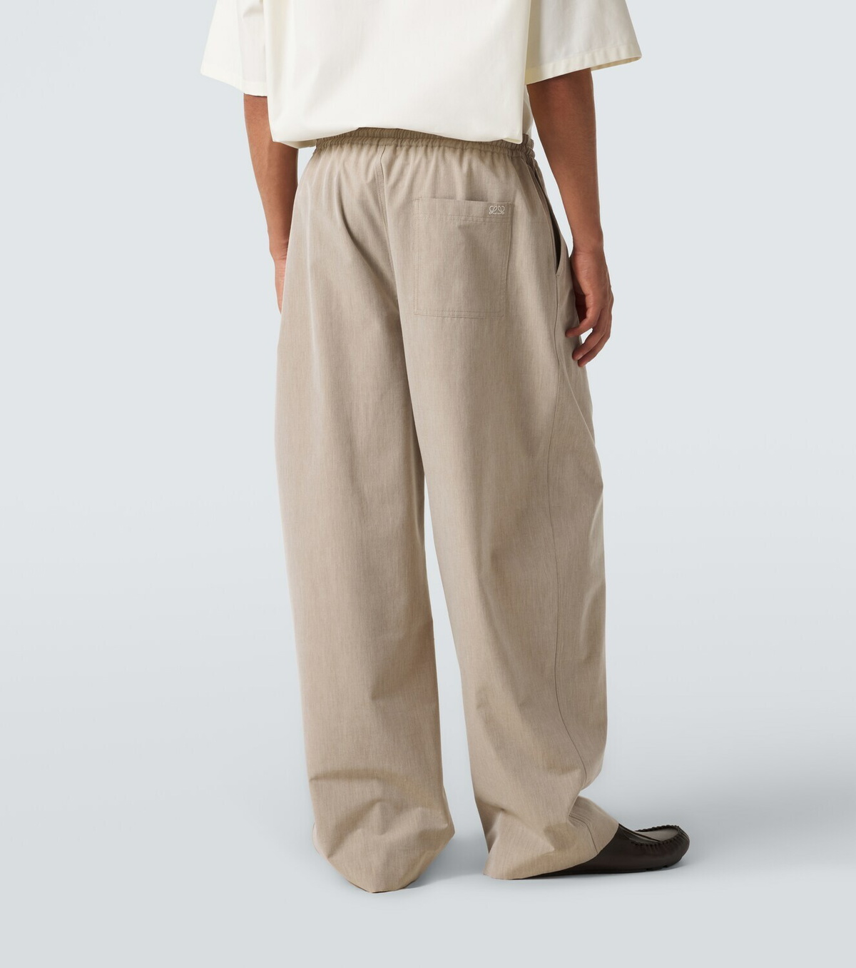 Loewe Wool and cotton wide-leg pants