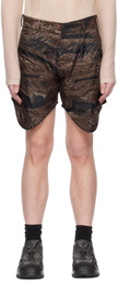 Olly Shinder Brown Camouflage Shorts