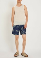 Moncler Floral-print Nylon Swim Shorts Navy