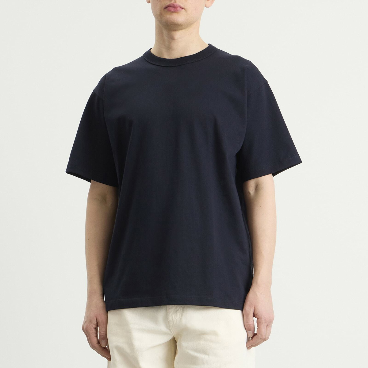 Norse Projects Men's Snekkersten Back Arch Logo T-Shirt in Dark Navy