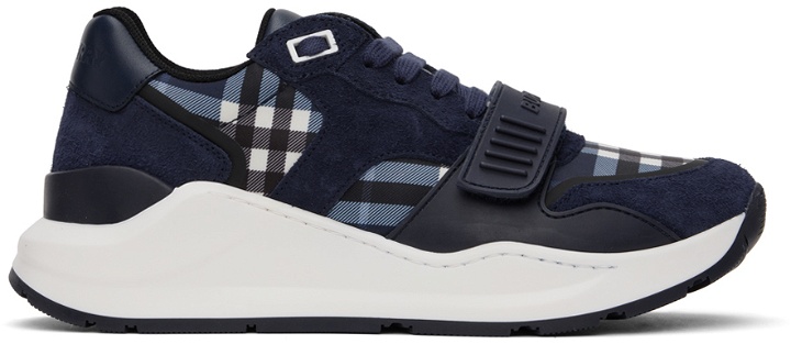 Photo: Burberry Navy Check Sneakers