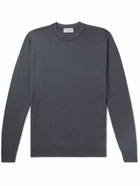 John Smedley - Slim-Fit Striped Merino Wool Sweater - Gray