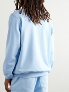 Casablanca - Printed Organic Cotton-Jersey Sweatshirt - Blue