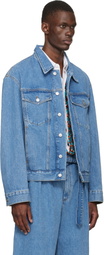Dries Van Noten Blue Flap Pocket Denim Jacket