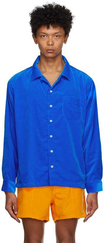 Photo: ERL Blue Velvet Shirt
