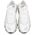 Valentino White and Grey Valentino Garavani Camo Bounce Sneakers