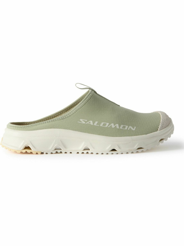 Photo: Salomon - Rx Slide 3.0 Suede-Trimmed Ripstop and Mesh Slip-On Sneakers - Green