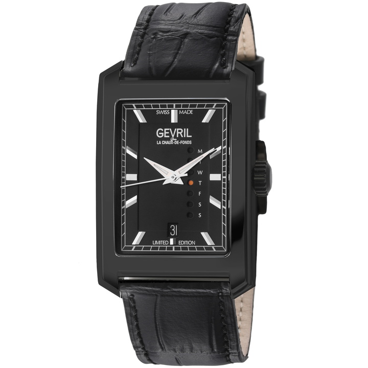 Photo: Gevril Manhattanhenge Automatic Black Dial Mens Watch 371.65.32