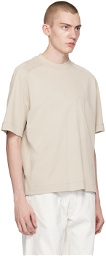 Emporio Armani Beige Embossed T-Shirt
