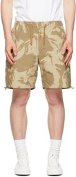 Moncler Khaki Camo Bermuda Shorts
