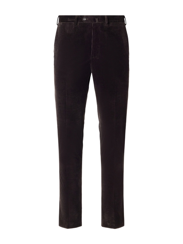 Photo: De Petrillo - Straight-Leg Cotton-Blend Corduroy Trousers - Brown