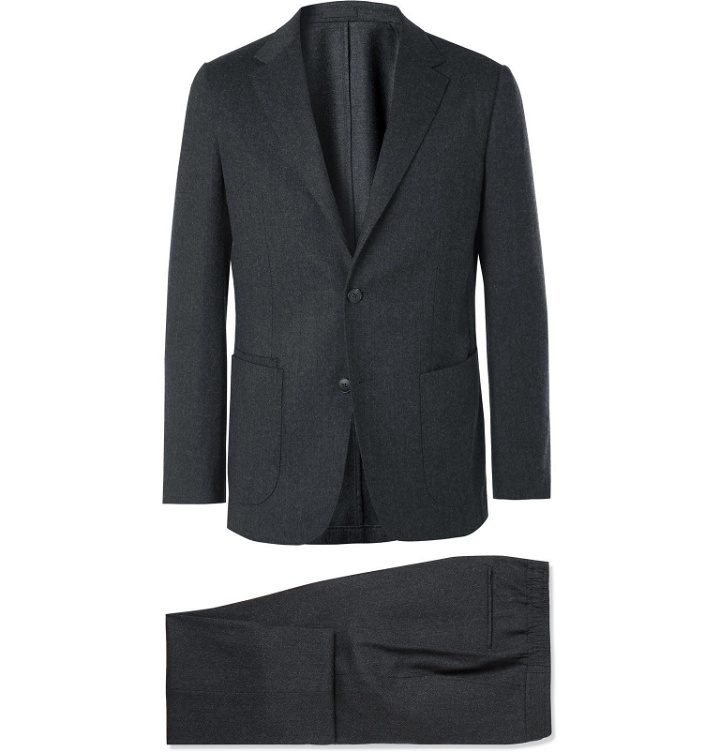 Photo: Z Zegna - Grey Slim-Fit TECHMERINO Wool-Flannel Suit - Gray