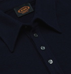 Tod's - Logo-Appliquéd Wool-Blend Polo Shirt - Blue