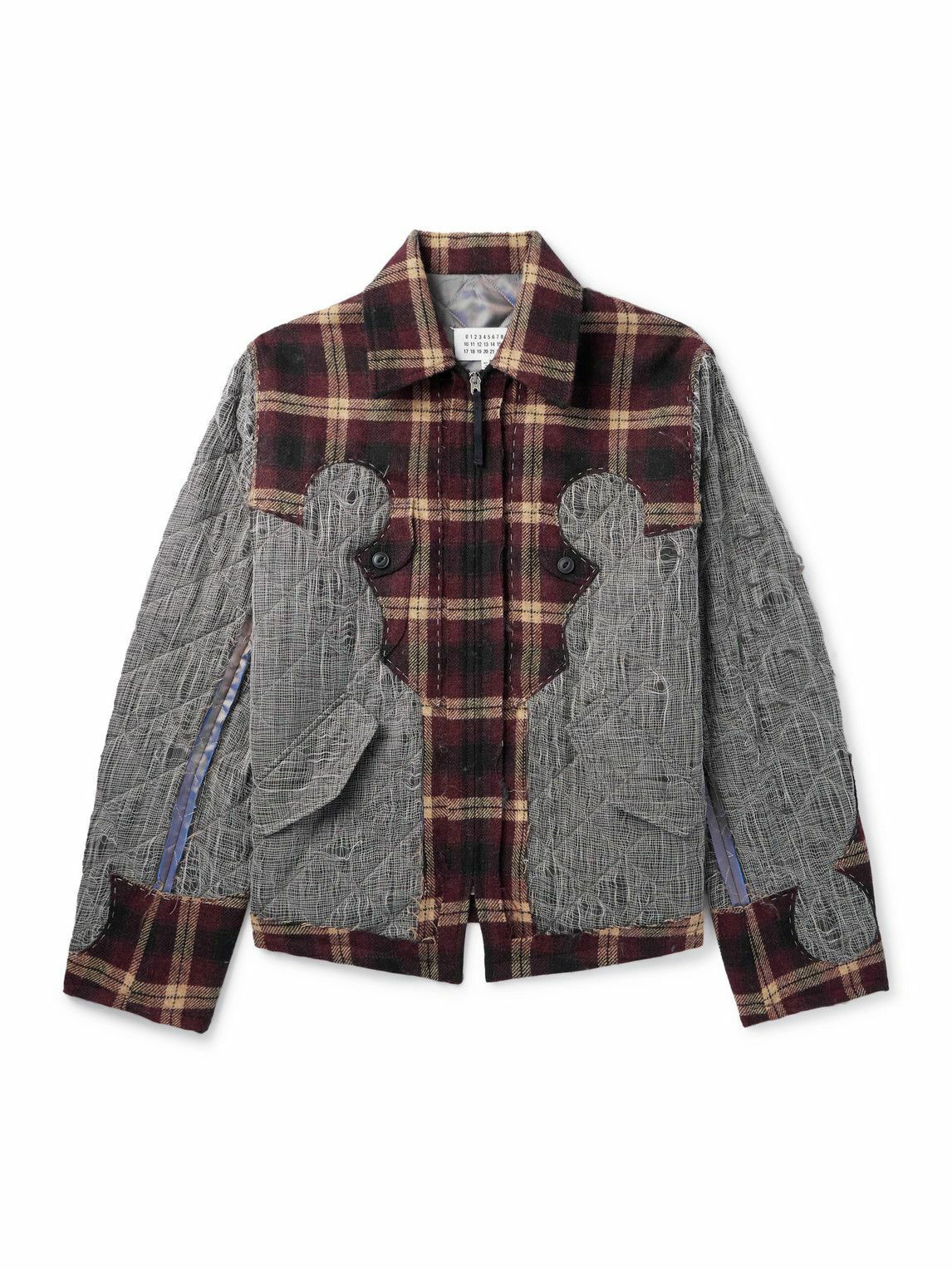 Maison Margiela - Pendleton Embroidered Patchwork Checked Wool and