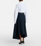 Givenchy Asymmetric cotton poplin maxi skirt