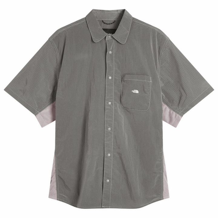 Photo: The North Face Men's Fabric Mix Short Sleeve Shirt in High Rise Grey