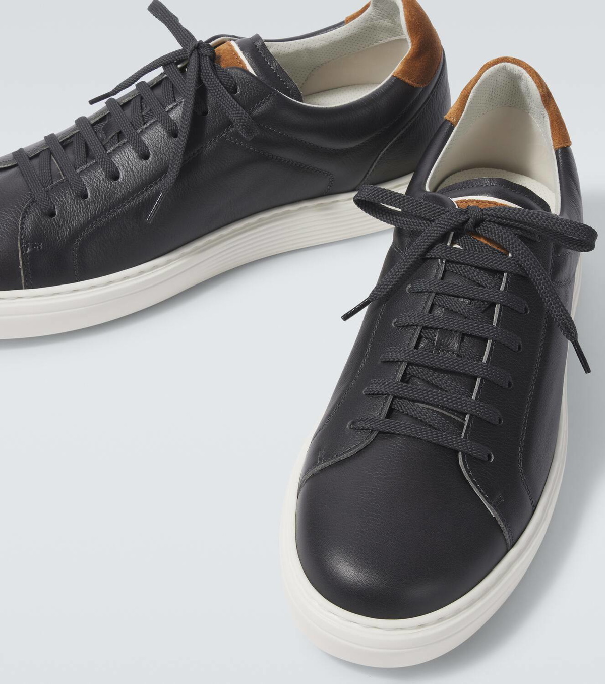 スニーカー BRUNELLO CUCINELLI Low-top Wool flannel sneakers leather BRUNELLO CUCINELLI 20mm Wool Low Top Sneakers Brunello Cucinelli
