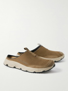 Salomon - RX Advanced Suede-Trimmed Leather Slip-On Sneakers - Brown