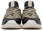 Rick Owens Black & Off-White Megalaced Runner Sneakers