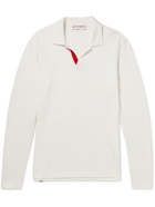 Orlebar Brown - Grosgrain-Trimmed Cotton-Piqué Polo Shirt - White