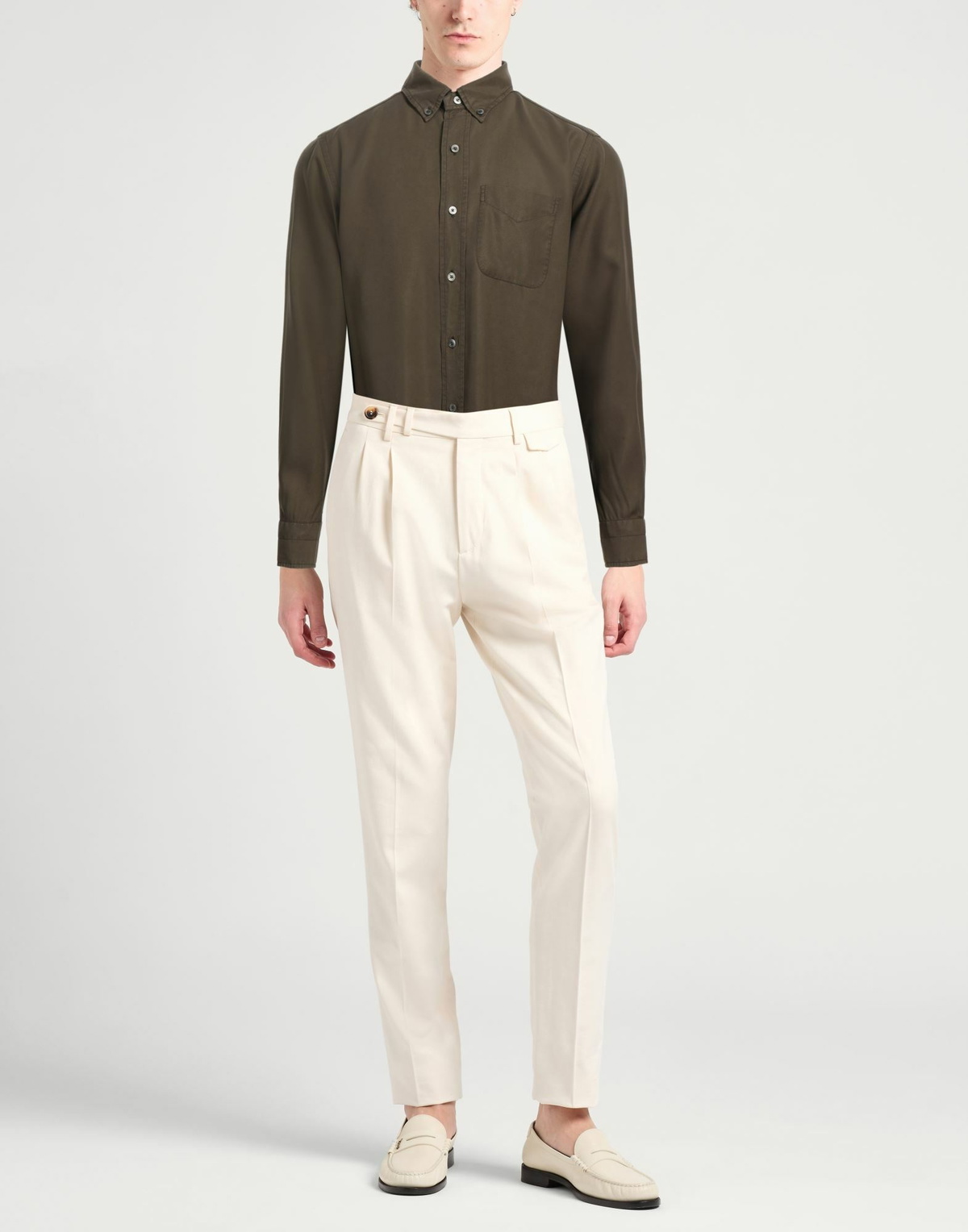 Tom Ford Mens Shirt Military in Green