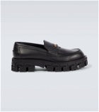 Versace Greca Portico leather loafers