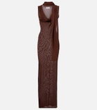 Aya Muse Scarf-detail draped maxi dress