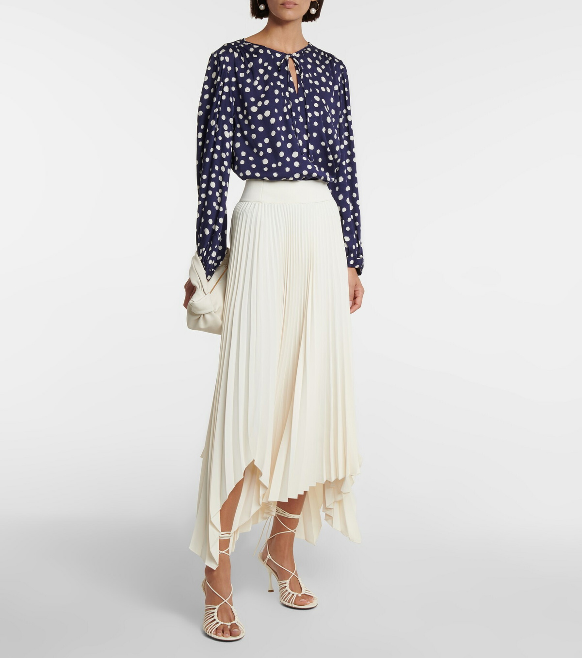 velvet polka dot top