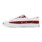 TAKAHIROMIYASHITA TheSoloist. White and Red Converse Edition Jack Purcell Zip Sneakers