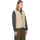 Stone Island Beige 6100007 Organic Panama Cotton 'Old' Effect Vest