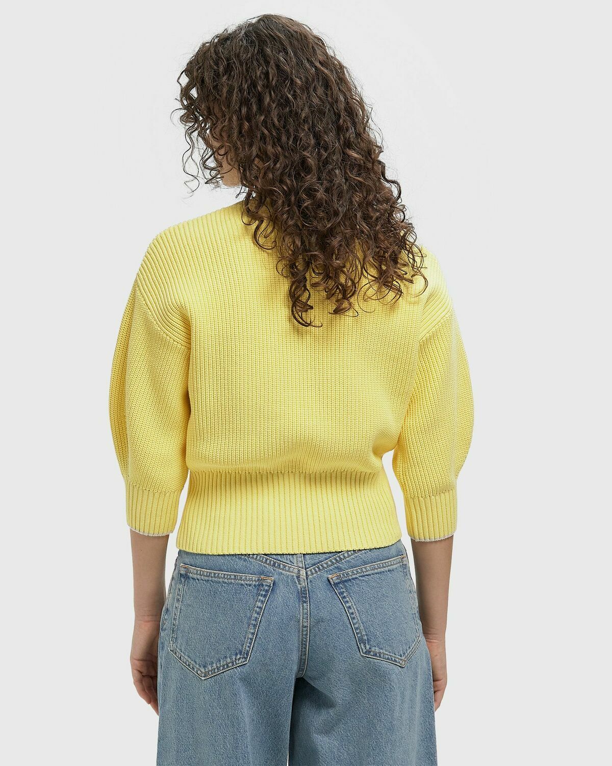 Lacoste SWEATERS yellow Womens Pullover