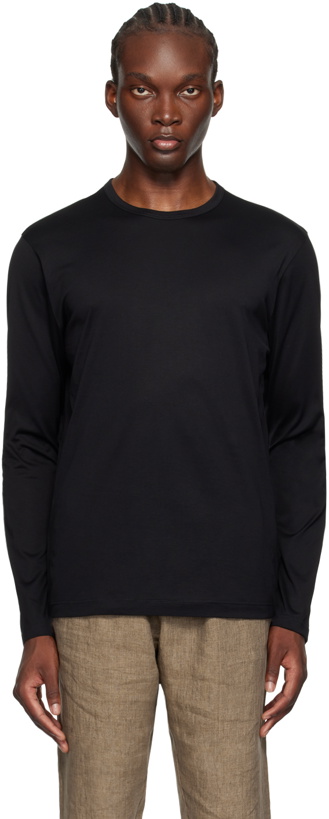 Photo: Sunspel Black Classic Long Sleeve T-Shirt