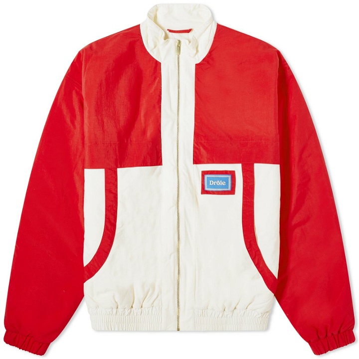 Photo: Drôle de Monsieur Men's Nylon Jacket in Red/White