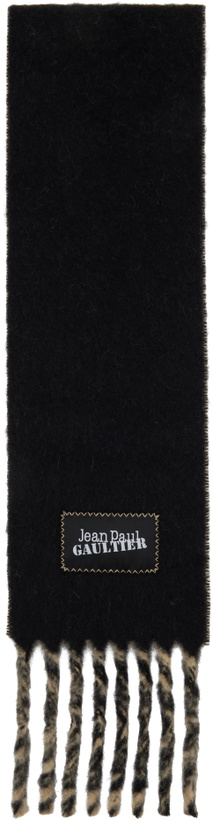 Photo: Jean Paul Gaultier Beige & Black Alpaca Scarf
