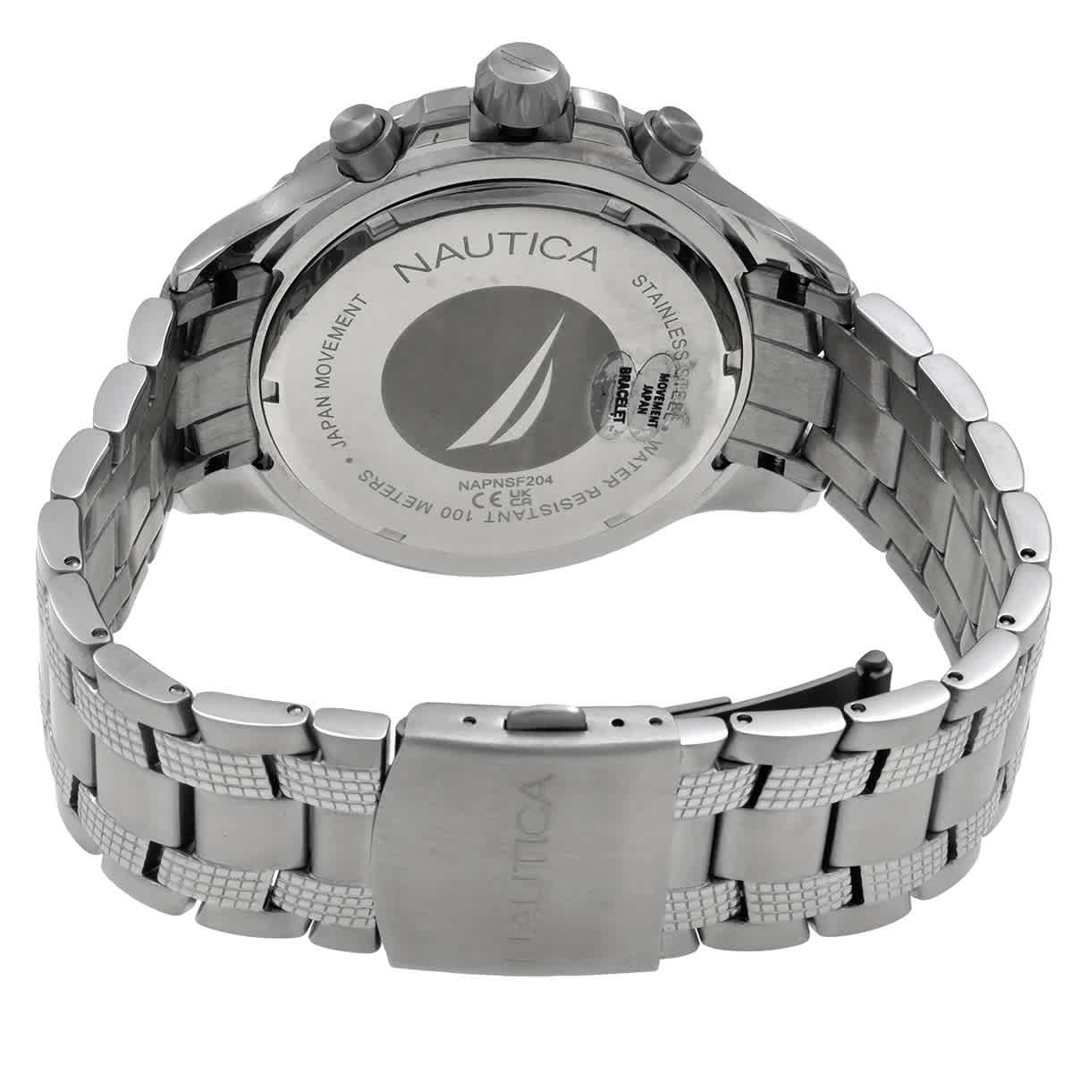 Nautica Nst Chronograph Quartz Black Dial Mens Watch NAPNSF204