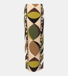 Pucci Printed back-slit maxi skirt