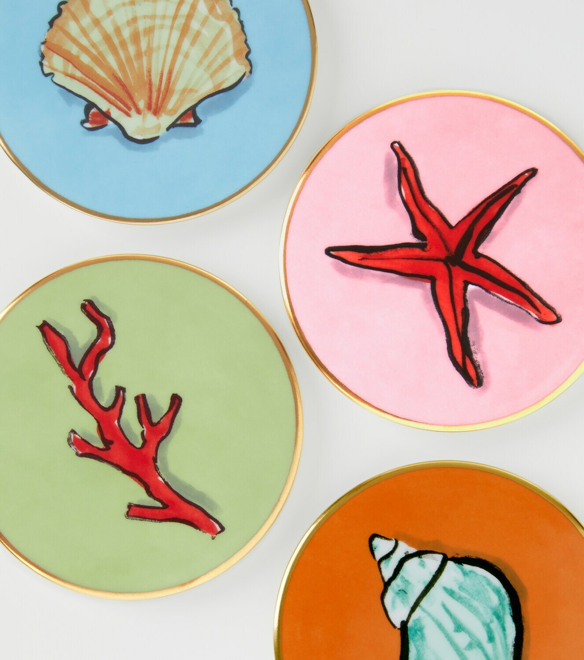 Ginori 1735 Il Viaggio di Nettuno set of 4 coasters