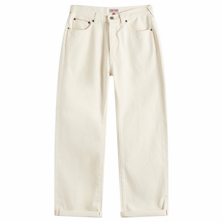 Photo: Dubbleware Men's Selvedge 5 Pocket Jeans in Ecru