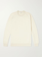 ATON - Cotton and Wool-Blend Sweater - Neutrals