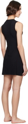 SKIMS Black Soft Lounge V Neck Tank Minidress
