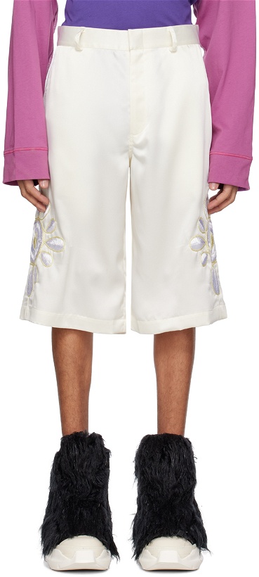 Photo: BLUEMARBLE Off-White Embroidered Shorts